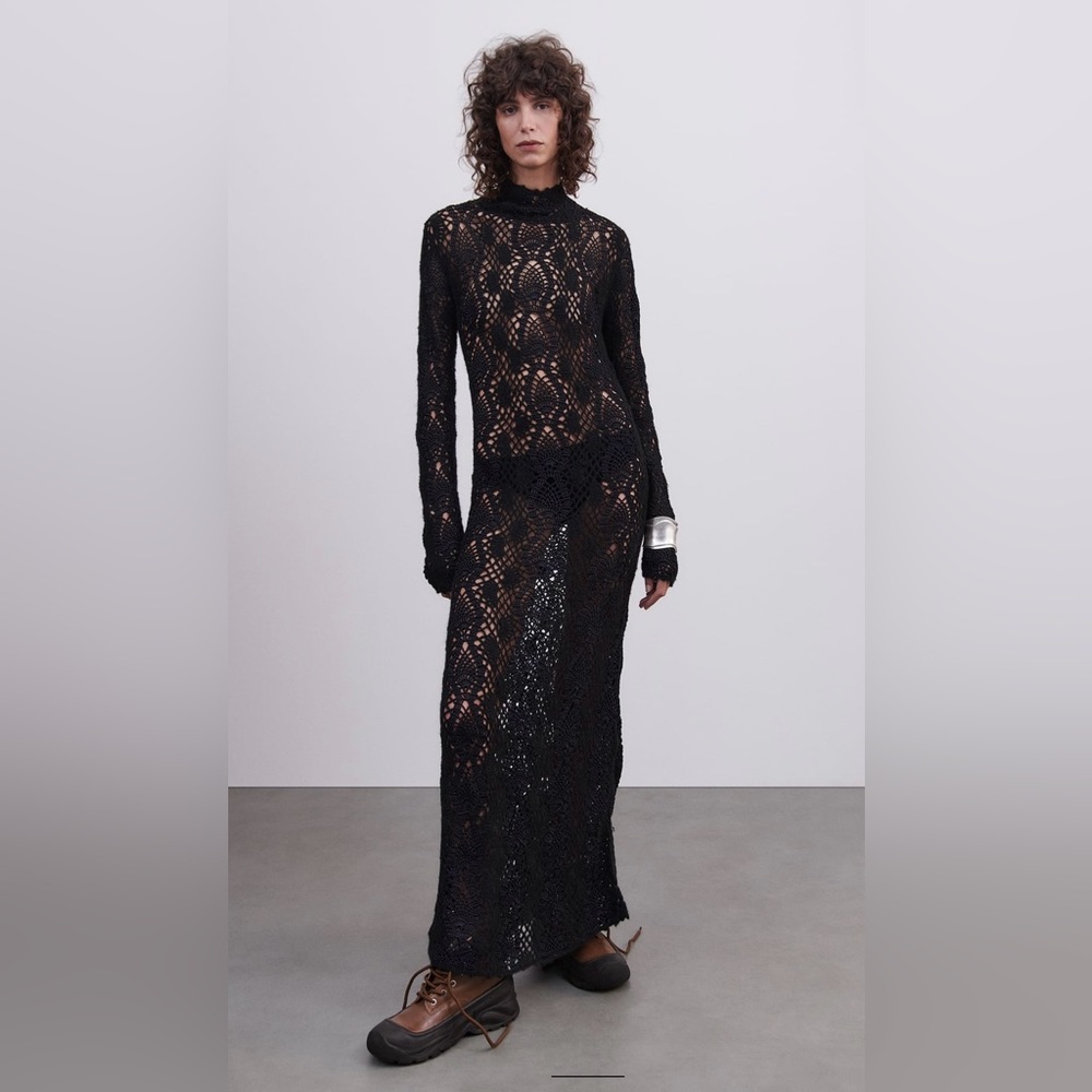 LONG CROCHETED KNIT DRESS LIMITES EDITION